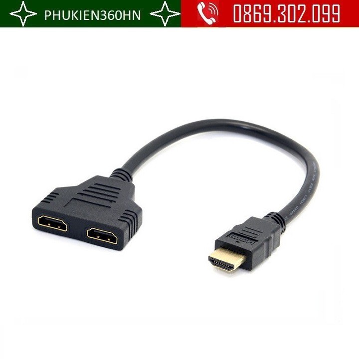 [Mã ELHACE giảm 4% đơn 300K] Dây chia tín hiệu HDMI 1 ra 2 đầu dẹt đen