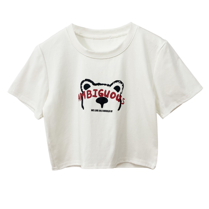 Áo Thun Tay Ngắn In Hình Dễ Thương Thời Trang Mùa Hè Cho Nữ