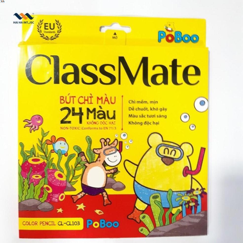 Chì Màu CLASSMATE hộp 24 màu CL103 [Đồ dùng học sinh Classmate] .