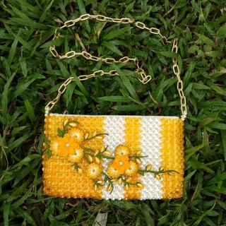 Túi xách hạt cườm handmade,còn màu cam