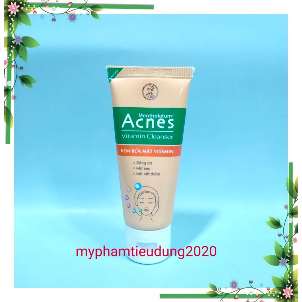(Mẫu thử 25g-2024) Sữa rửa mặt vitamin Acnes Cleanser sáng da mờ vết thâm