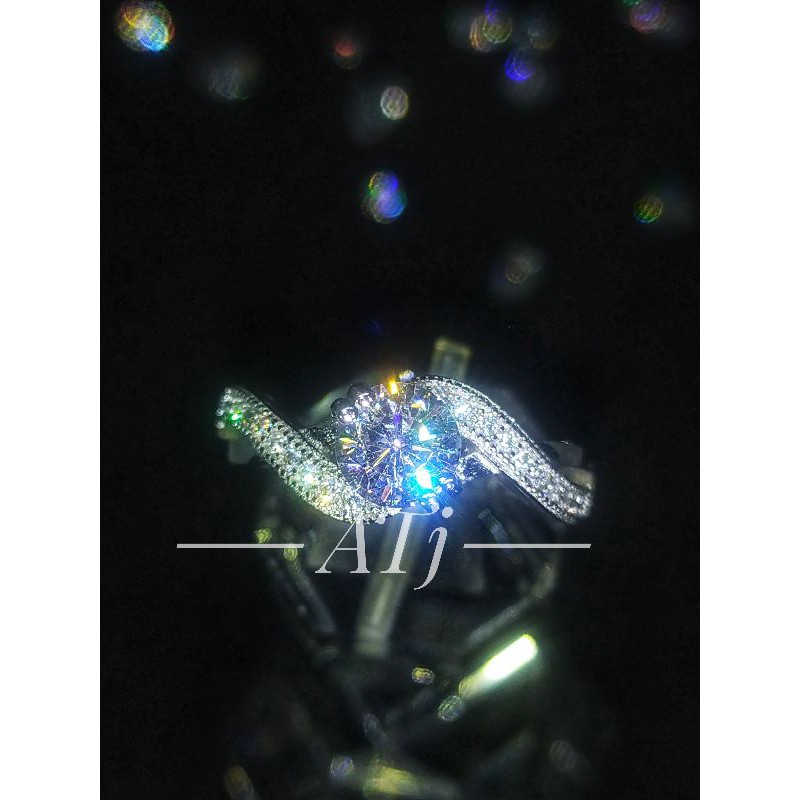 Nhẫn kim cương nhân tạo hột chủ 6lli