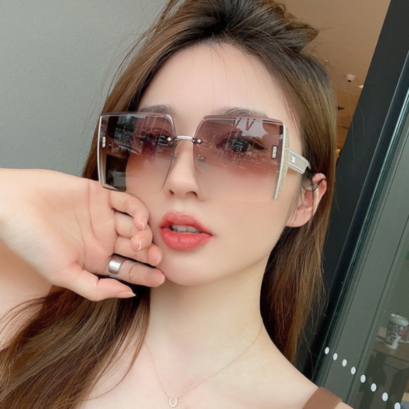 Kính Mát Không Gọng Chống Tia UV Thời Trang Cho Nữ