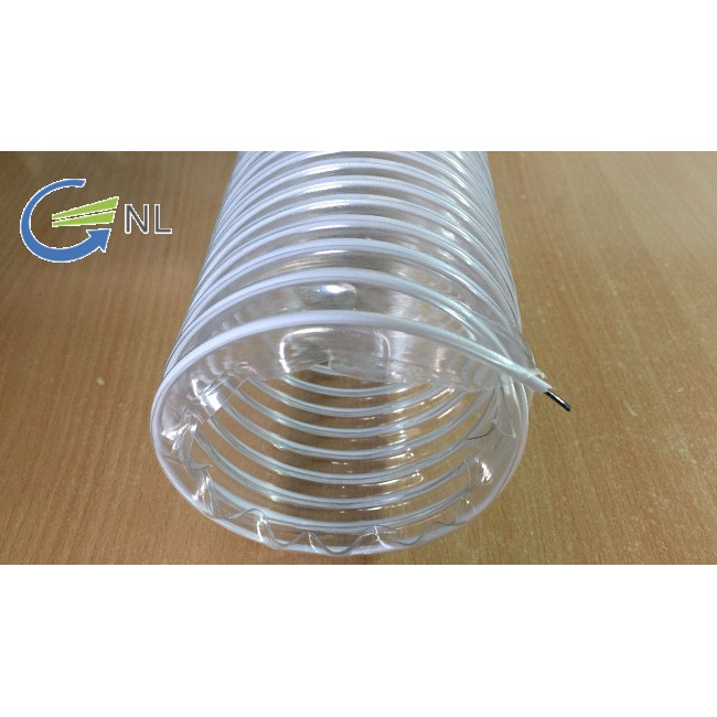 Ống hút bụi lõi thép  phi D100 mm, co giãn nhựa PVC thông gió ,thông khí ,hút bụi,hút phế thải điện