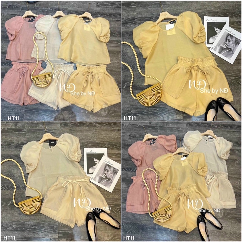 ❤️FREESHIP❤️Set áo kèm quần chất đũi xước mịn sịn sò .ảnh thật Uy Tín