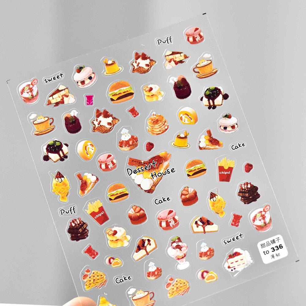 Miếng Dán Trang Trí Móng Tay Tự Dính Hình Gấu / Cún Kiểu Nhật Bản Dễ Thương 5D