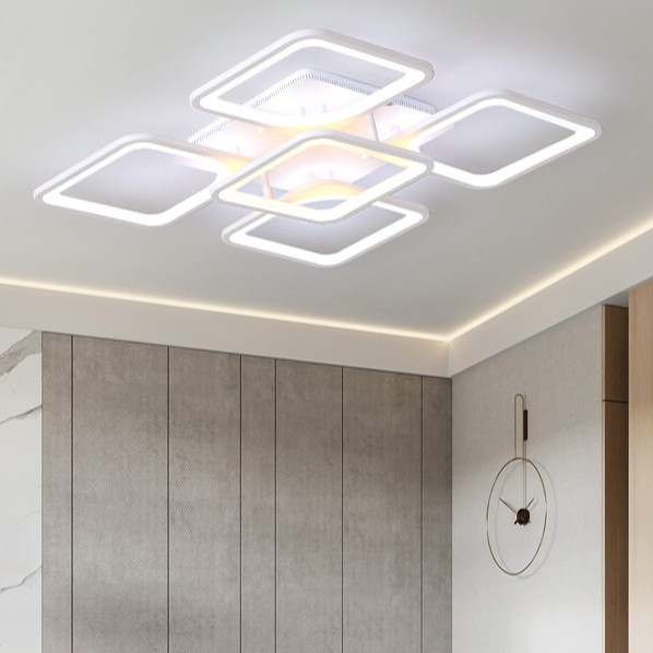 Đèn ốp trần MONSKY SINCHUN trang trí nội thất hiện đại, sang trọng với 3 chế độ ánh sáng.