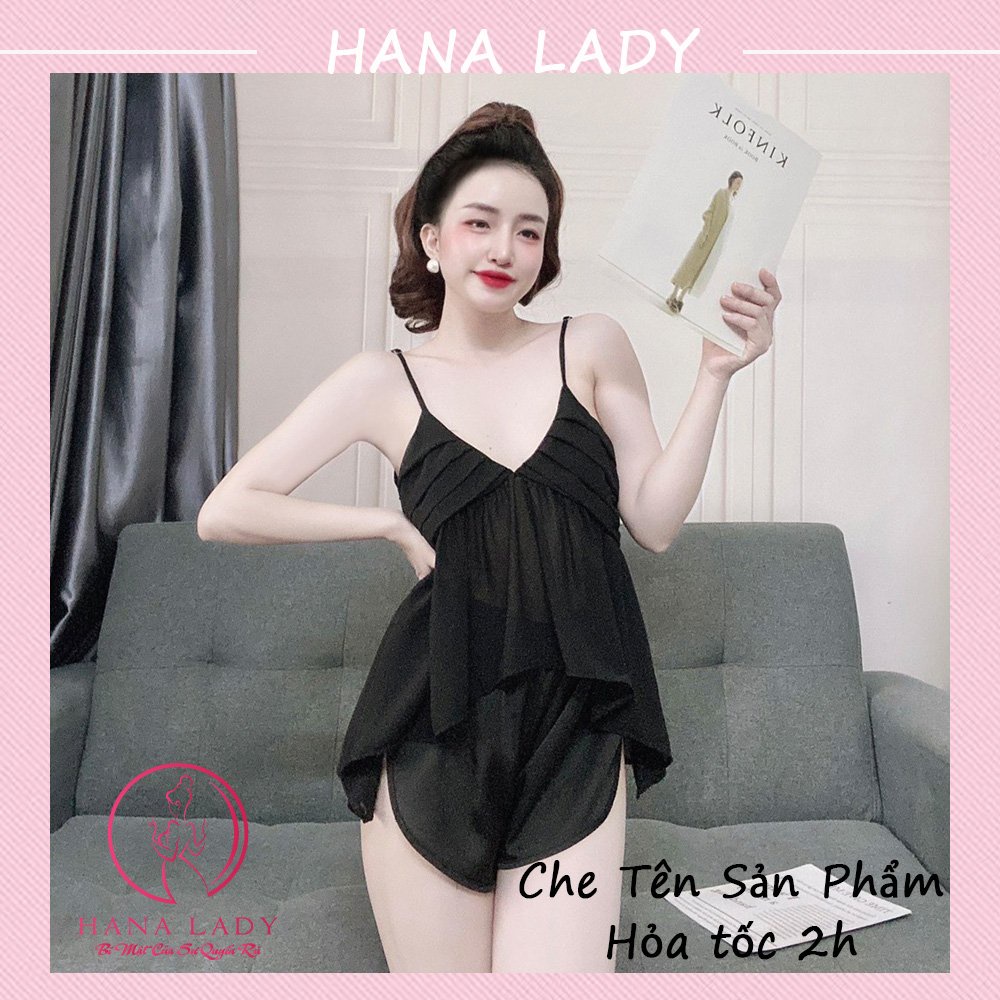 Bộ ngủ 2 dây nữ - Đồ mặc nhà lụa sexy gợi cảm VN478