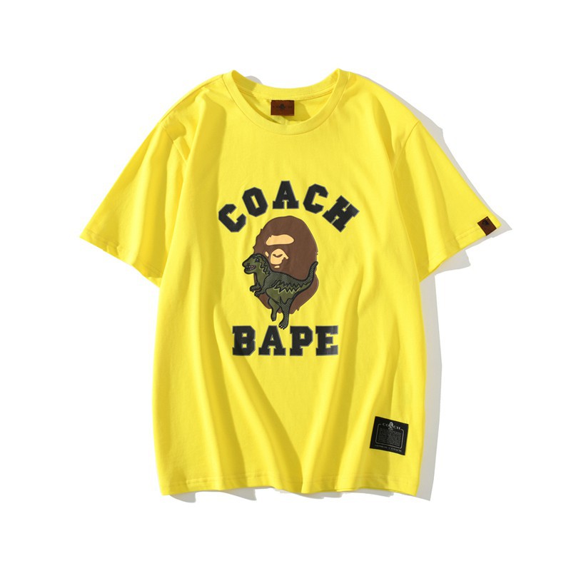 BAPE Áo Thun Tay Ngắn Cổ Tròn In Hình Khủng Long Thời Trang Mùa Hè 2020 Cho Nam Và Nữ