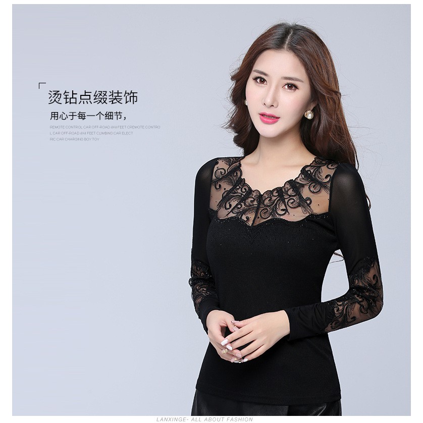 Áo kiểu nữ thêu ren hàng Quảng Châu-MS18