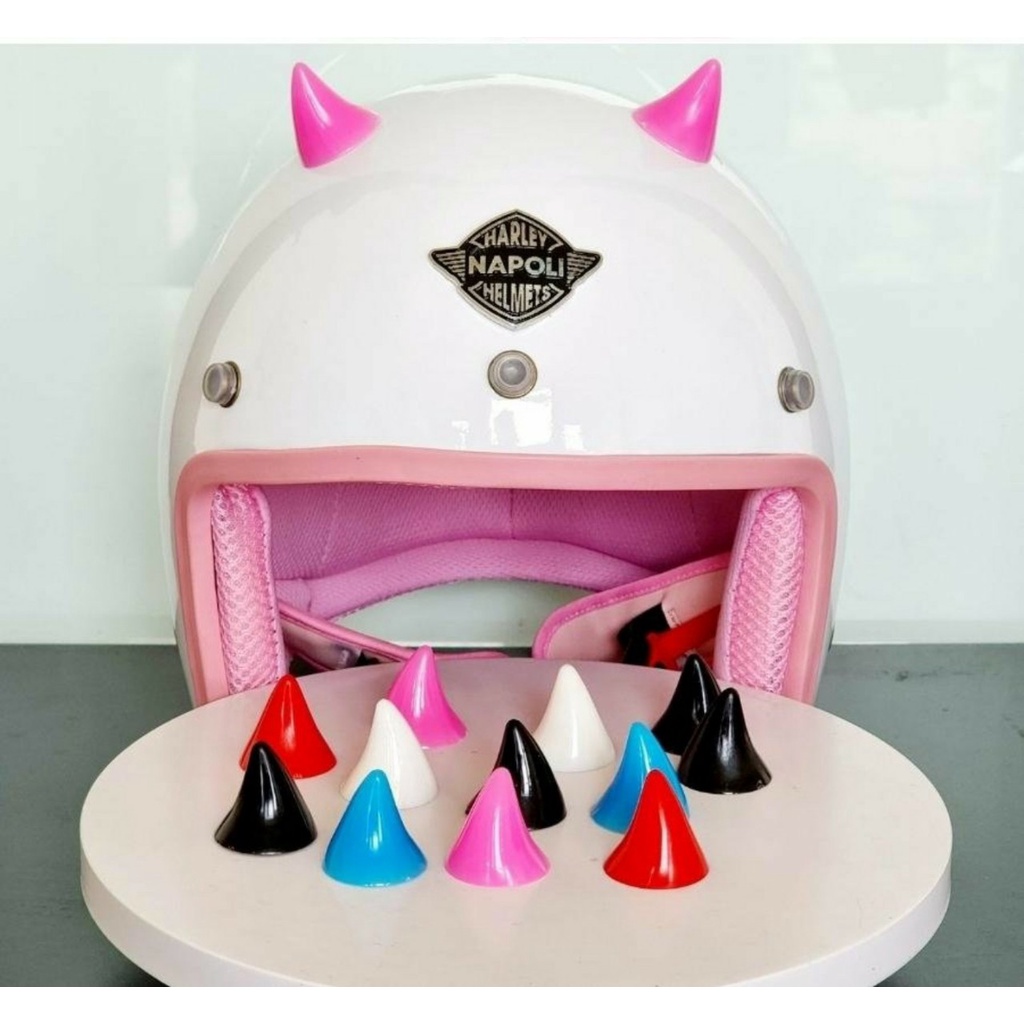 Cặp Sừng Nhỏ Gắn Mũ Bảo Hiểm Siêu Cute - Có Sẵn Keo Dán Nhiều Màu Lựa Chọn