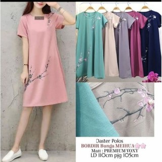 Đầm Ngắn Thêu Hoa Đính Ngọc Trai Giả Xinh Xắn Cho Nữ Kích Thước Xl Ld 100cm