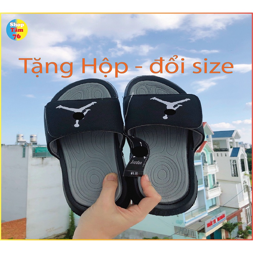 Dép quai ngang jor.dan hyro 6 bóng rổ nữ màu xám đen tặng hộp + freeship hàng quảng châu loại 1 kèm tag mác đầy đủ.