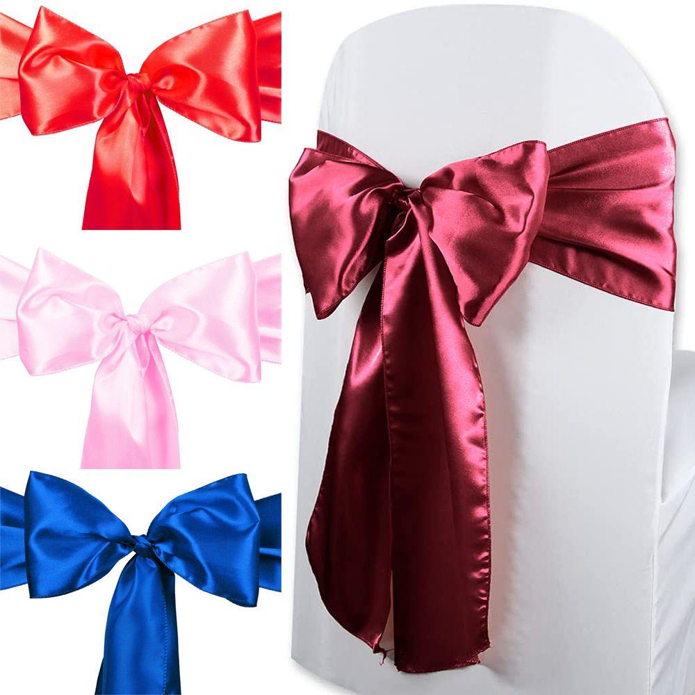 MUVAKO Vỏ Bọc Ghế Thắt Nơ Ruy Băng Mới Cho Đám Cưới