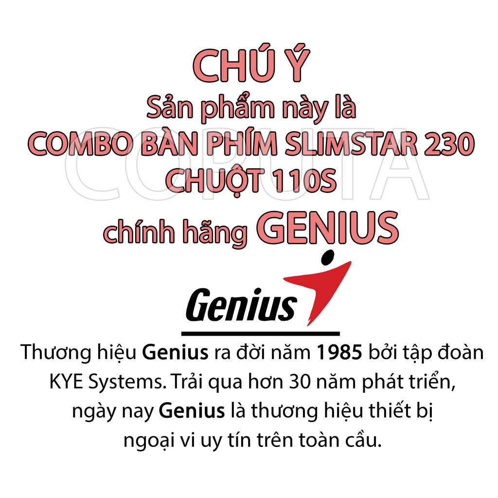 Combo bàn phím chuột máy tính Coputa bàn phím chuột văn phòng chơi game bàn phím chuột có dây Slimstar 230 - 110s