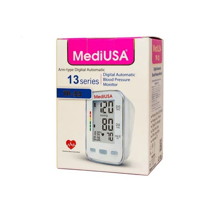 Máy đo huyết áp cổ tay tự động MediUSA ⚡ Nhập khẩu Mỹ ⚡ Bộ nhớ 180 lần Tp - 33
