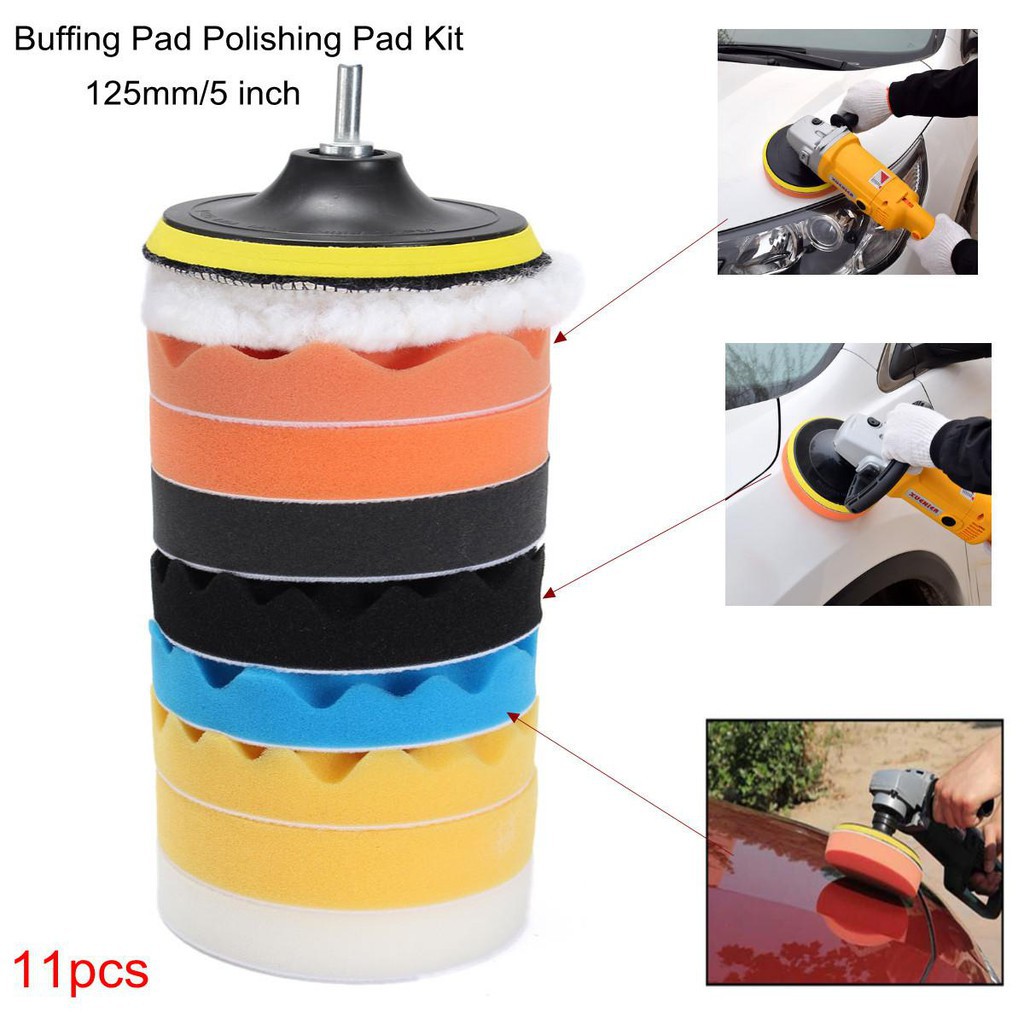 Phớt đánh bóng, Bộ 11 món phớt mút cho máy đánh bóng|Đầu đánh bóng|Đánh bóng 4inch |5inch|6inch