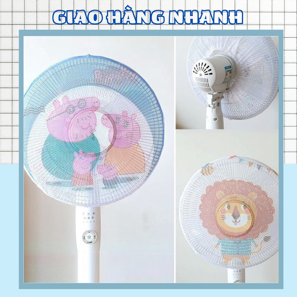 Lưới Vải Bọc Lồng Quạt Máy Có Dây Rút An Toàn Cho Bé Mẫu Hoạt Hình Dễ Thương 88057 Shop Giao Hàng Nhanh 88