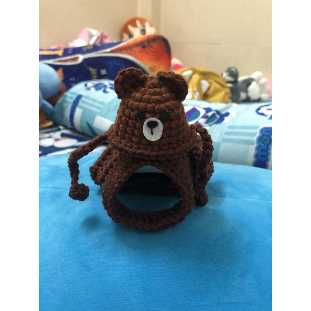 SET ÁO LEN GẤU BROWN CHO HAMSTER, CHUỘT, BỌ Ú...