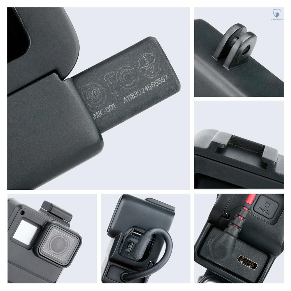 Khung Vlog Có Ngàm Cold Shoe Màu Đen Cho Microphone &amp; Pro 3.5mm 7 6 5