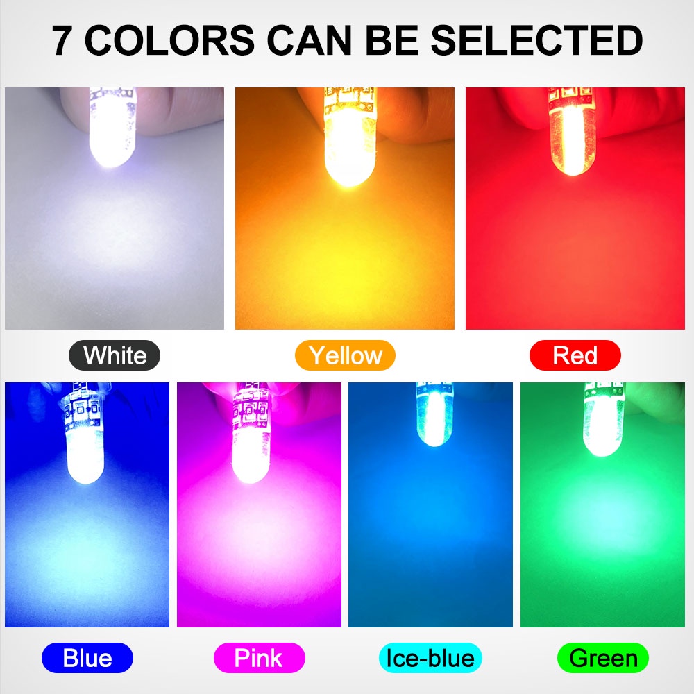 1 cái LED W5W T10 194 168 COB Auto Wedge đỗ xe Bóng đèn thông quan Đèn giấy phép Đèn biển CANBUS Đèn đọc nội thất ô tô