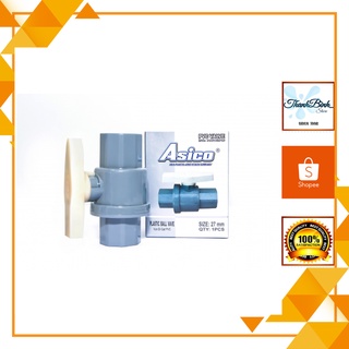 Van nhựa tay trắng/ van cầu pvc asico size 21/ 27/ 34/ 42/ 48 mm