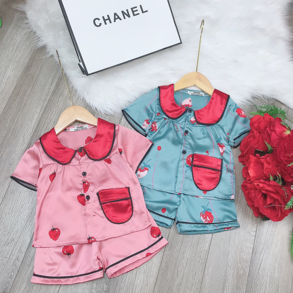 BỘ PIJAMA CHẤT LỤA HÀN SỊN SÒ CHO BÉ GÁI SANG CHẢNH - BPLN4