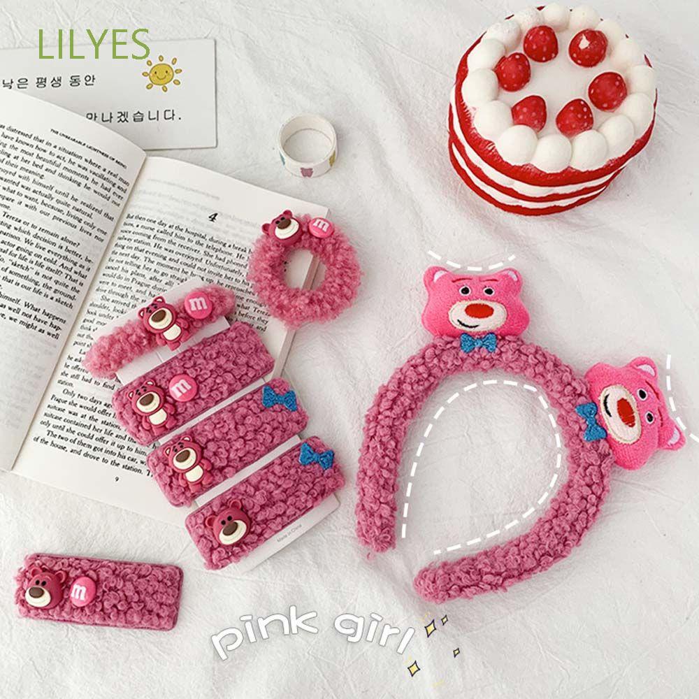 Phụ kiện tóc cao su bọc vải lông họa tiết hoạt hình phong cách Hàn Quốc dễ thương dành cho nữ với nhiều loại tùy chọn