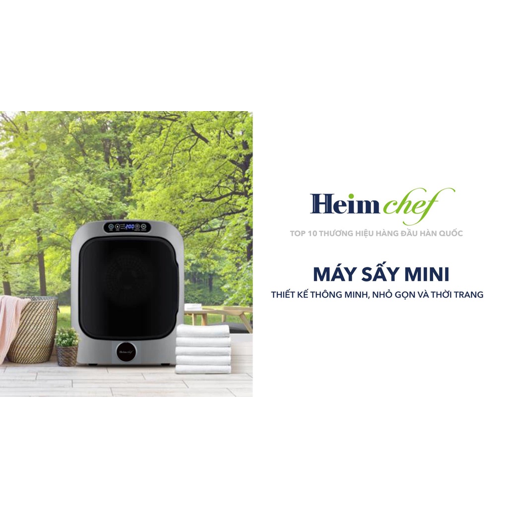 Máy sấy quần áo mini Heim Chef HCD-301UPR [hàng nội địa Hàn]