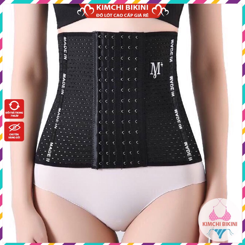 đai gen nịt bụng giảm mỡ sau sinh mổ chính hãng KIMCHIBIKINI thông hơi định hình chống cuộn ủ nóng cao cấp PK002