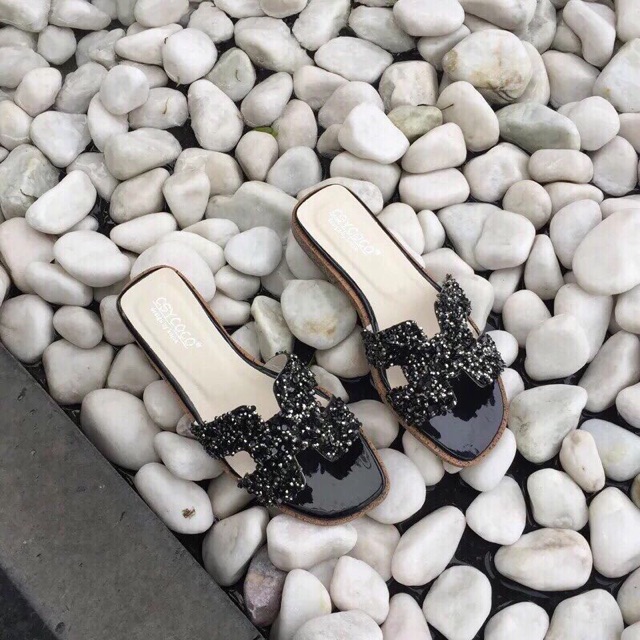 Dép chữ H đính đá