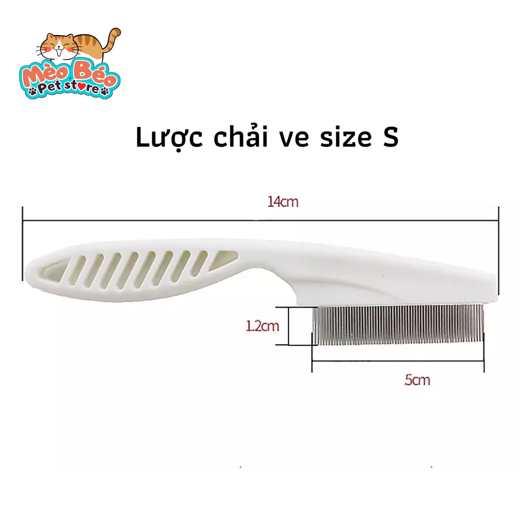Lược chải ve rận cho chó mèo, lươc chải lấy lông chết thần thánh cho chó mèo lông ngắn