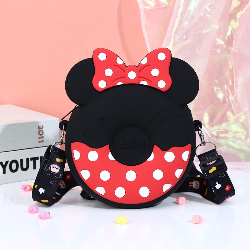 Túi Đeo Chéo Hình Chuột Mickey Minnie Dễ Thương Cho Bé
