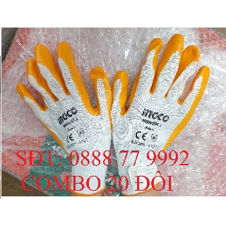 Găng tay vải nitri ingco hgng01