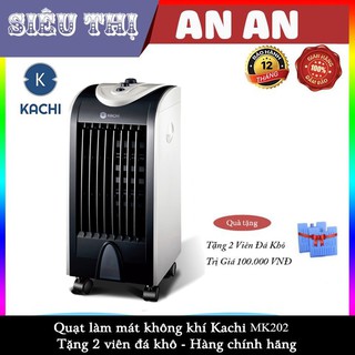 Quạt Hơi Nước làm mát, quạt lạnh KACHI MK202 75w Kèm 2 Viên Đá khô bảo hành 12 tháng model 2020