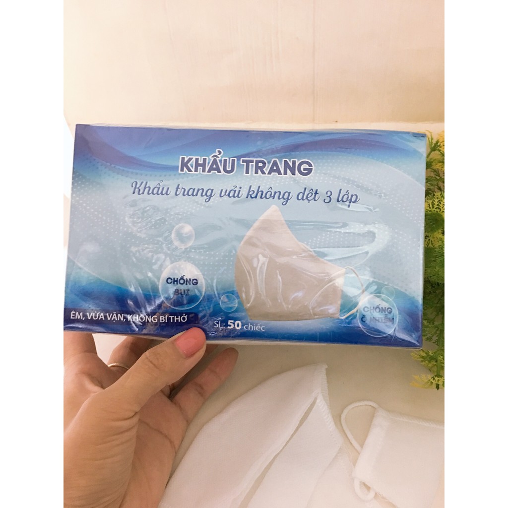 Combo 10 Khẩu trang vải 3 lớp - Êm , vứa vặn không bí thở