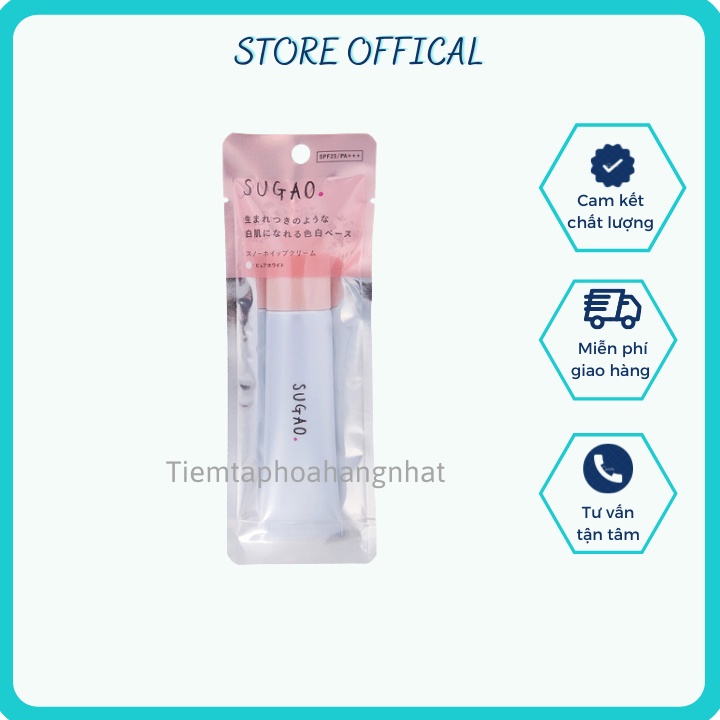 Kem nền Sugao CC Cream Snow Whip SPF23 PA+++ – 𝐌𝐚̀𝐮 𝐗𝐚𝐧𝐡 - Kem CC dưỡng da chống nắng Nhật Bản