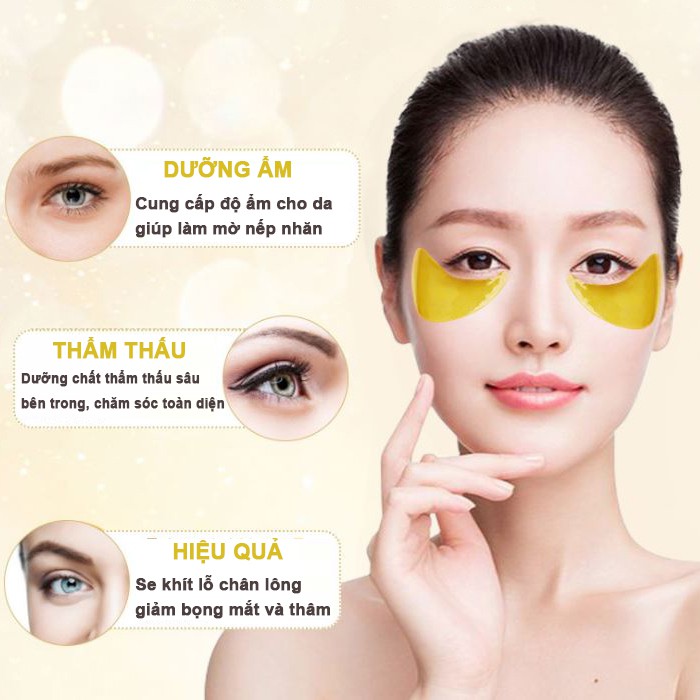 Mặt nạ mắt hàng Nội địa Trung, Mặt nạ dưỡng ẩm và làm mờ thâm quầng mắt Collagen Crystal Eye Mask