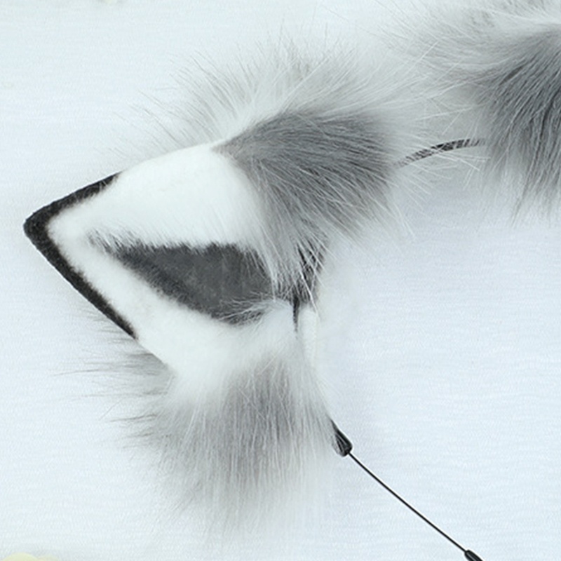 Băng Đô Tai Chó Husky Nhồi Bông Phong Cách Lolita