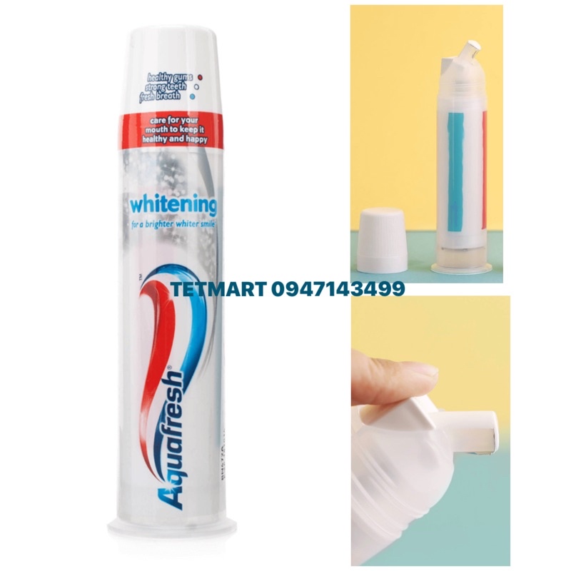Kem đánh răng trắng răng Aquafresh Whitening 100ml ToothPaste Nhập khẩu Đức