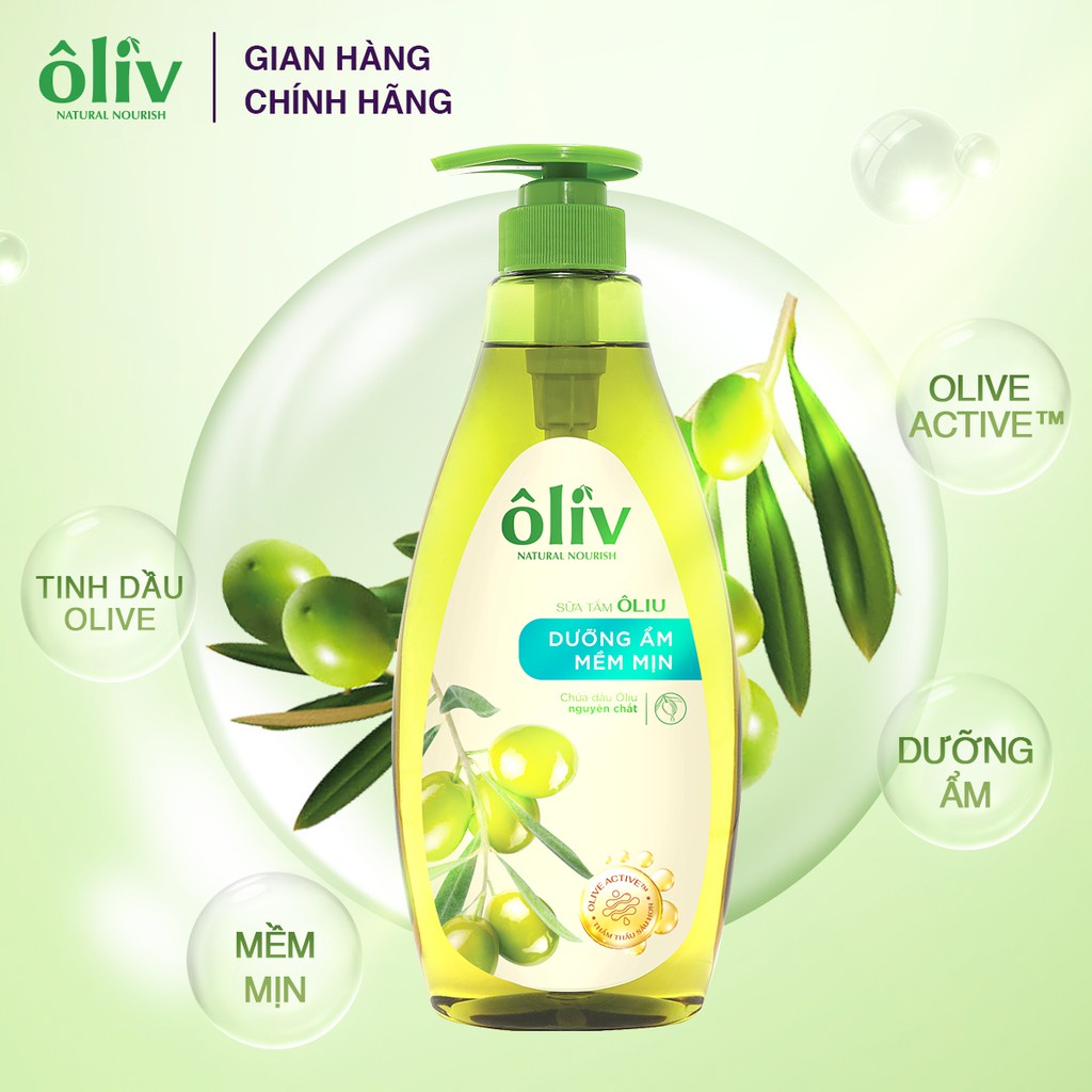 Combo Sữa Tắm Oliv Mềm mịn 650ml + Sữa Tắm Detox 650ml