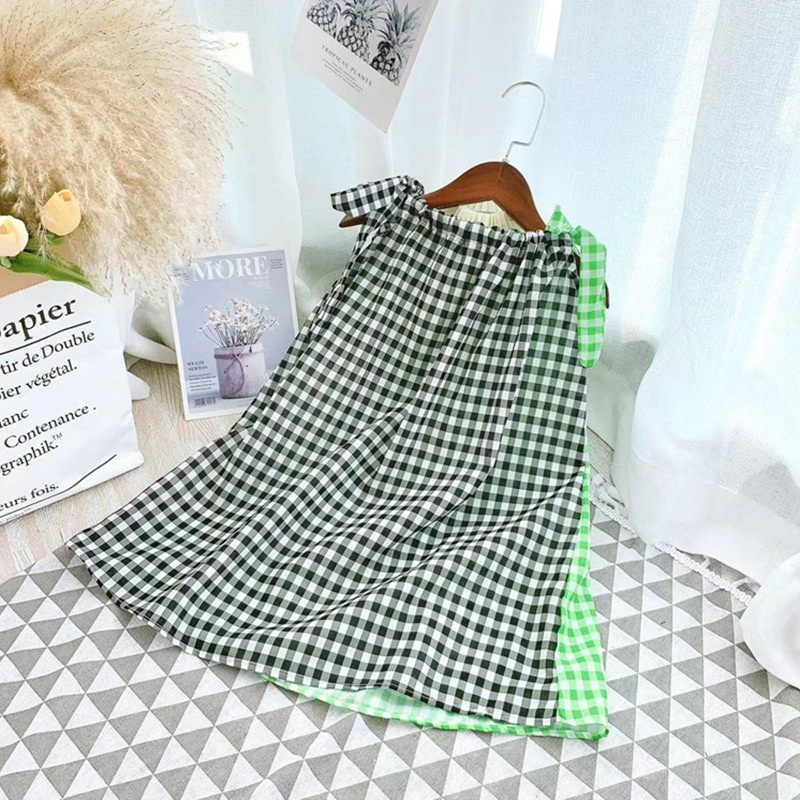 Đầm Dài Họa Tiết Kẻ Sọc Màu Sắc Thời Trang Mùa Hè Hàn Quốc Cho Bé Gái