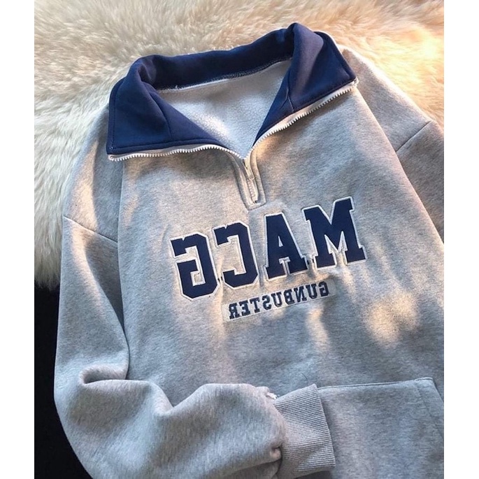 Sweater khoá kéo cổ