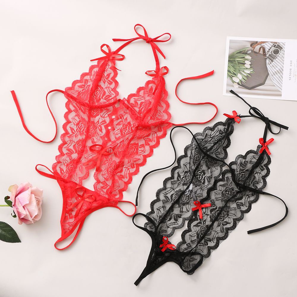 Bộ Đồ Lót Ren Một Mảnh Ba Mảnh Lọt Khe Gợi Cảm Cho Nữ