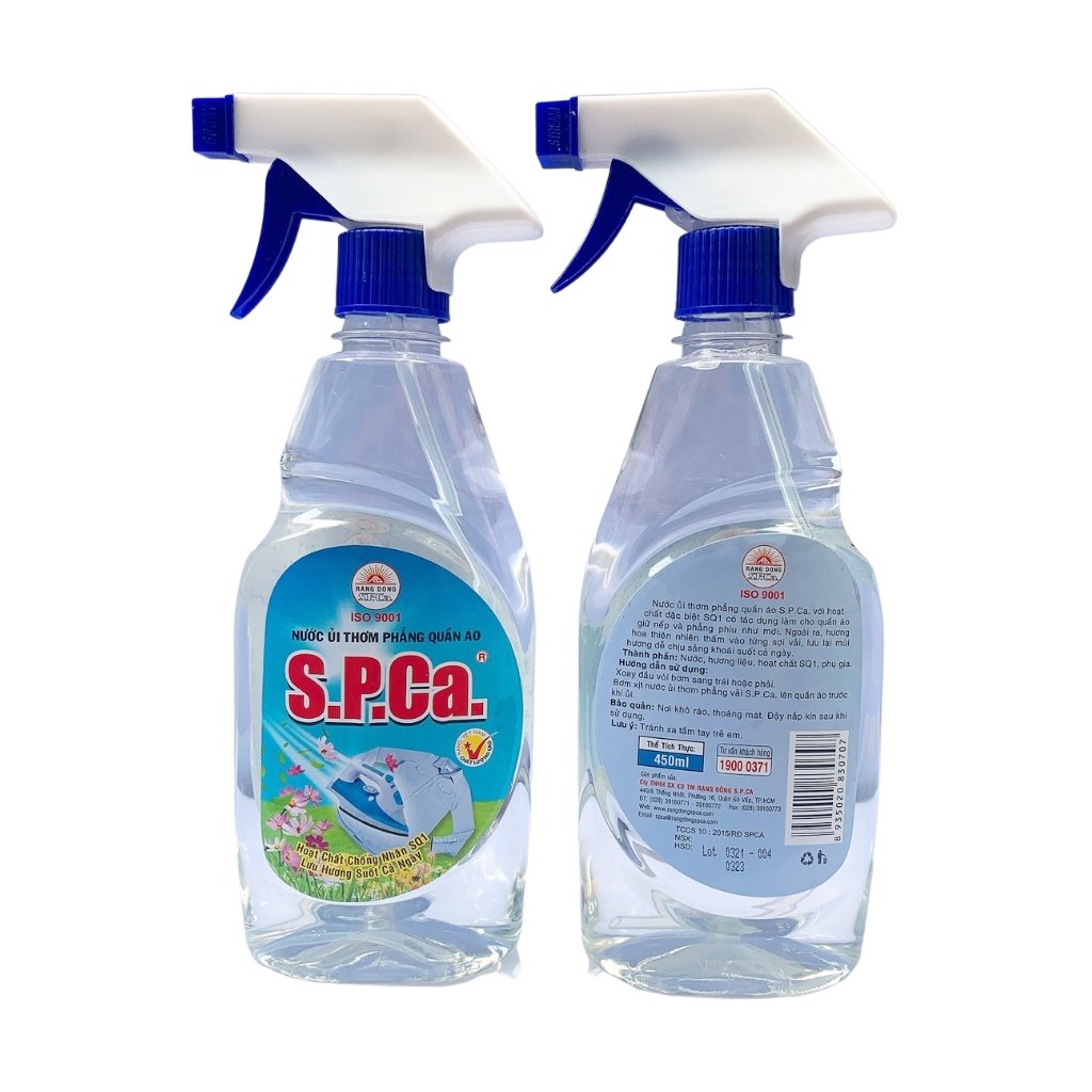 Nước Xịt Thơm Quần Áo, Ủi Thơm Và Làm Phẳng Quần Áo Cao Cấp SPCa 450ml Giúp Làm Thơm Khử Trùng, Khử Mùi Ẩm Mốc