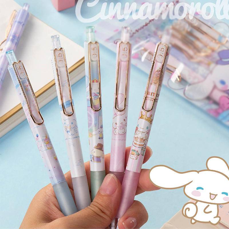 SANRIO Set 6 Bút Chì Bấm Ngòi 0.5MM Tạo Hình Kuromi Cinnamoroll Dễ Thương