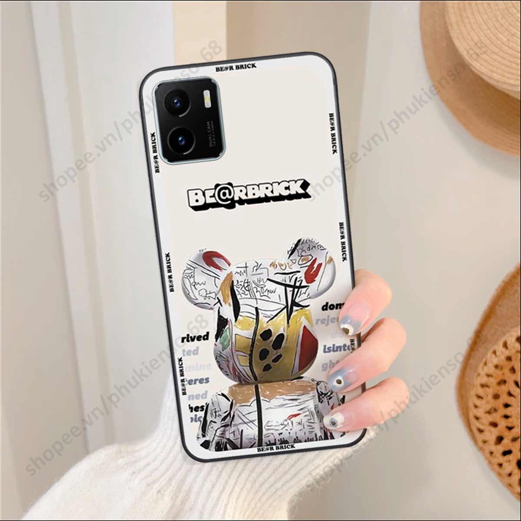 Ốp lưng điện thoại Vivo Y15s / Y15a elegant, gấu be@rbrick cao cấp, vỏ ốp rẻ đẹp
