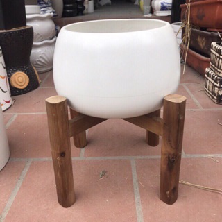 Chậu sứ men matt đk miệng 18cm trắng loại 1