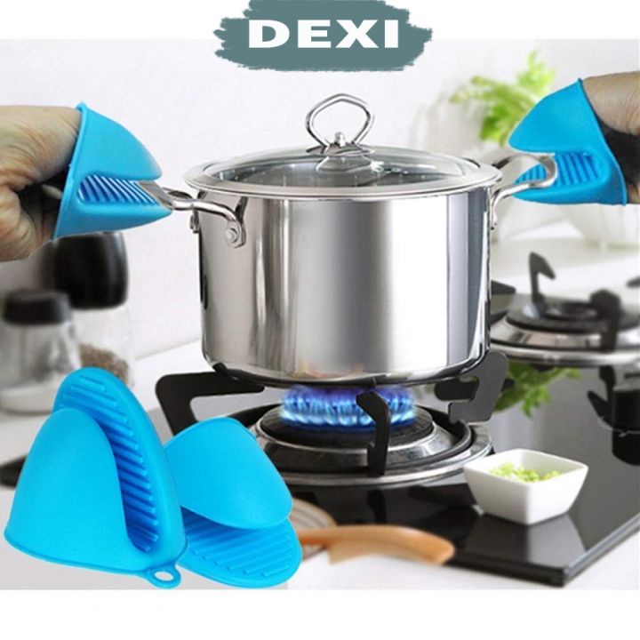 Bộ 2 kẹp nhấc nồi silicon chống nóng tiện ích dùng cho nhà bếp DEXI