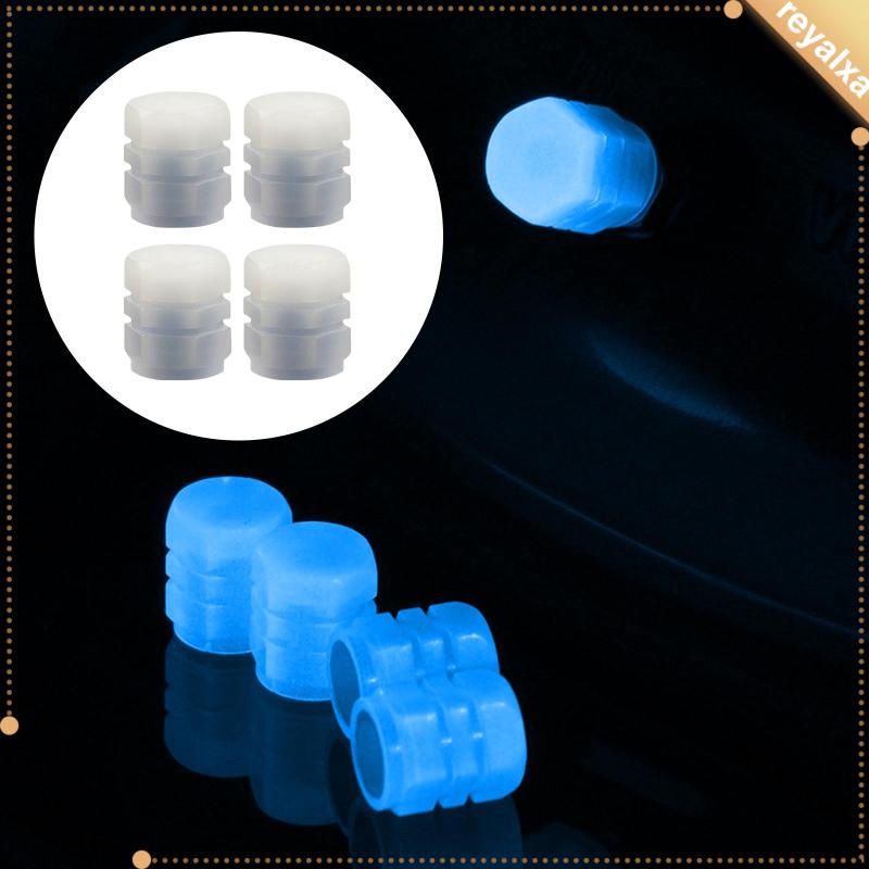 Bộ 4 Nắp Van Lốp Xe Phát Sáng Hiệu Quả Bằng Nhựa ABS